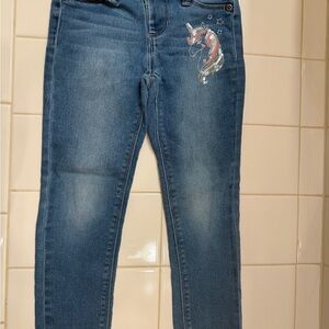 Jumping Beans Jeans with Unicorn, Girls size 6 Regular